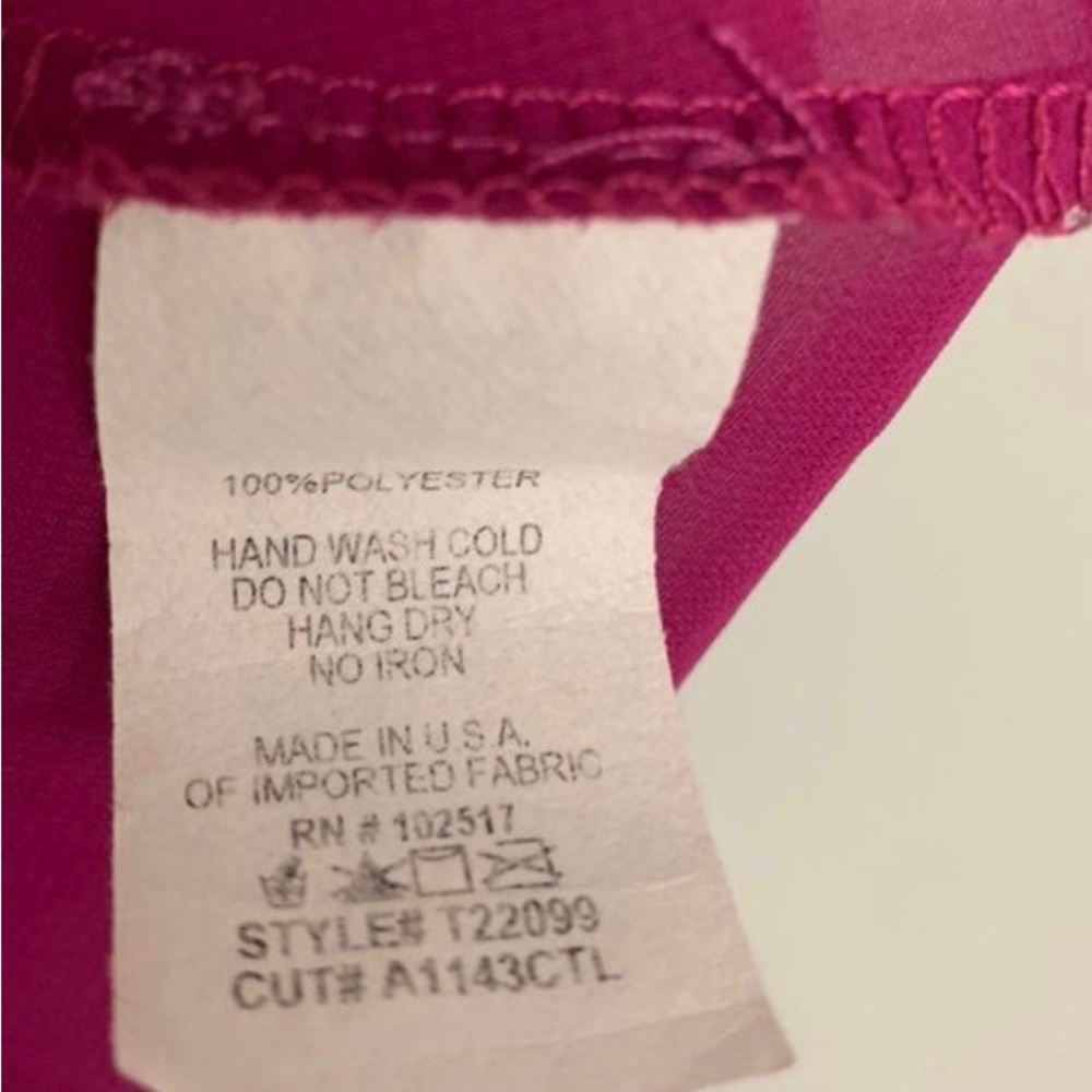 Soprano size medium pink sleeveless ruffle semi sheer top - Picture 6 of 7